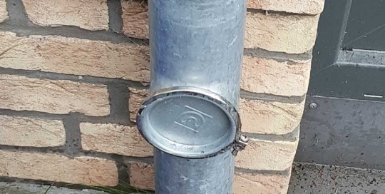 Gereinigtes Fallrohr nach einer Fallrohrreinigung