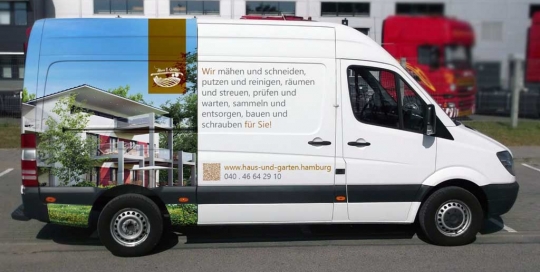 Fahrzeugwerbung für Anlagenpflege in Hamburg