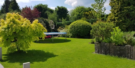 Ein schön angelegter Garten in Hamburg