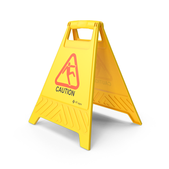 Vorsicht rutschig bei der Treppenhausreinigung in Billstedt