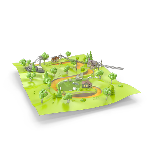 Landschaft nach einer Garten- und Landschaftspflege