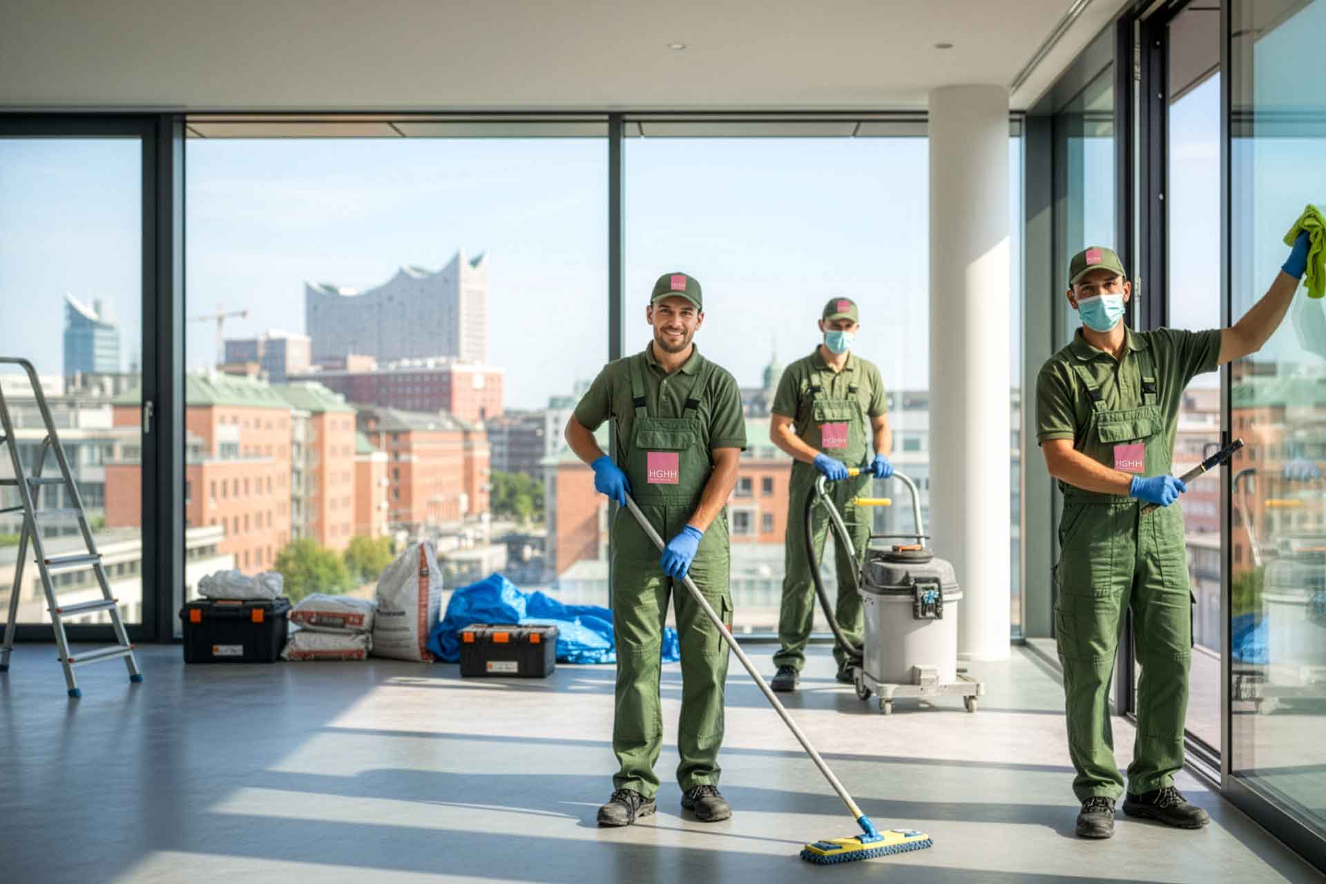 Professionelle Baustellenschlussreinigung von HGHH
